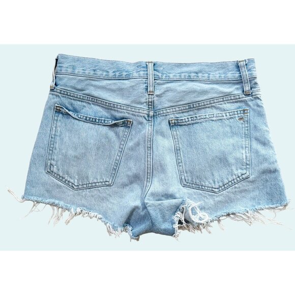 MADEWELL Relaxed Denim Cut Off Shorts Distressed Raw Hem Hi Rise Sz 27 - Picture 4 of 6